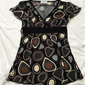 Ally B. Slit Cap Sleeve Blouse